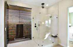 Nature meets the primary suite bathroom at Elan at Altis | Photo: John Bare Photography Nature meets the primary suite bathroom at Elan at Altis | Photo: John Bare Photography