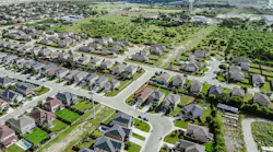 Aerial view of houses as homeownership rates drop