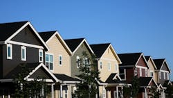 Row of new homes Row of new homes