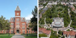 (Left) University Hall at Ohio State University. (Right) The Oval on Ohio State University's campus. (Left) University Hall at Ohio State University. (Right) The Oval on Ohio State University's campus.