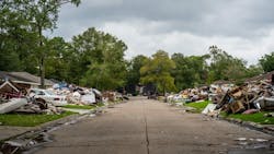 Neighborhood in the aftermath of a natural disaster Neighborhood in the aftermath of a natural disaster