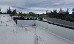 Flat roof directional drainage Flat roof directional drainage