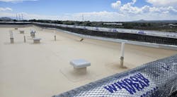 A flat roof sloped for drainage A flat roof sloped for drainage