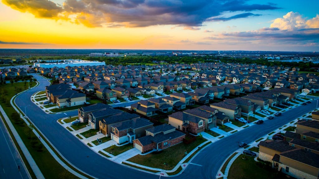 Suburban neighborhood near Austin, Texas