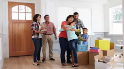 Multi-generational household moving into new home