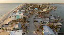 Homes in Florida damaged after a hurricane