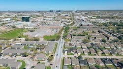 Aerial view of new-construction homes in Houston Aerial view of new-construction homes in Houston