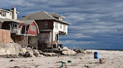 Beachfront homes damaged by extreme weather event