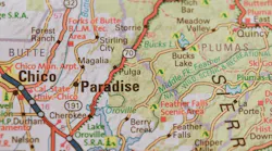Butte County, Calif. on a map
