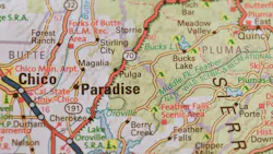 Butte County, Calif. on a map
