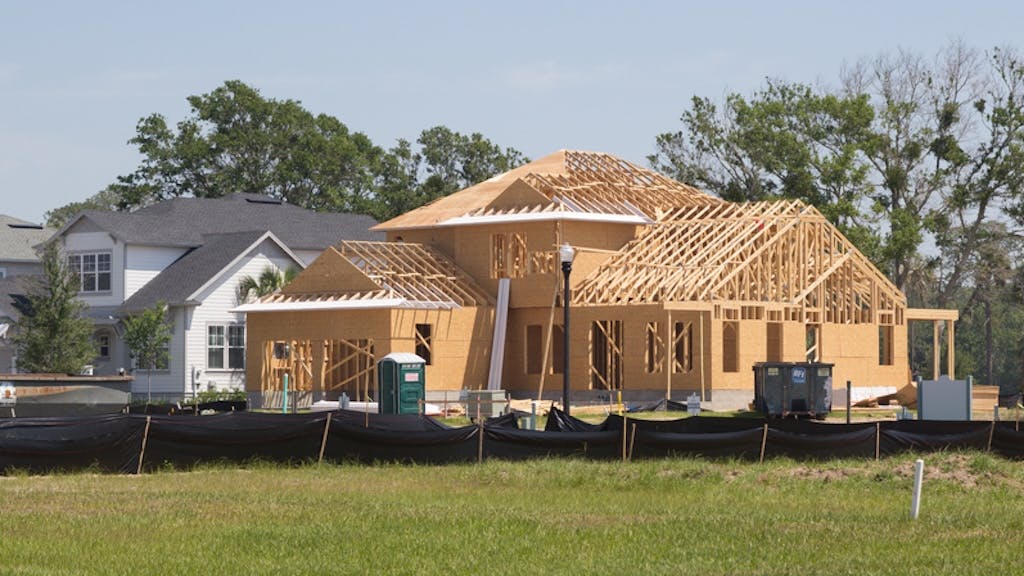 Single-family home under construction