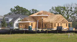 Single-family home under construction