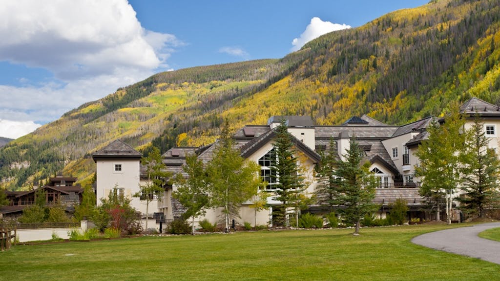 Homes near mountainside in Colorado