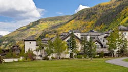 Homes near mountainside in Colorado Homes near mountainside in Colorado