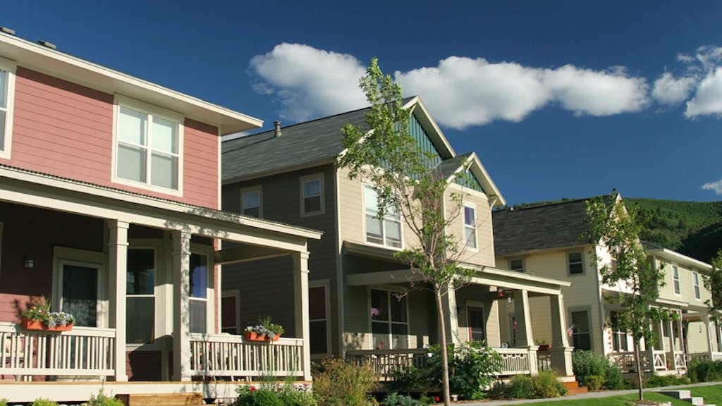 Row of single-family homes