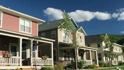 Row of single-family homes Row of single-family homes