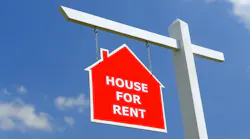 A sign indicating a single-family home for rent