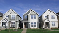 Row of new-construction homes Row of new-construction homes