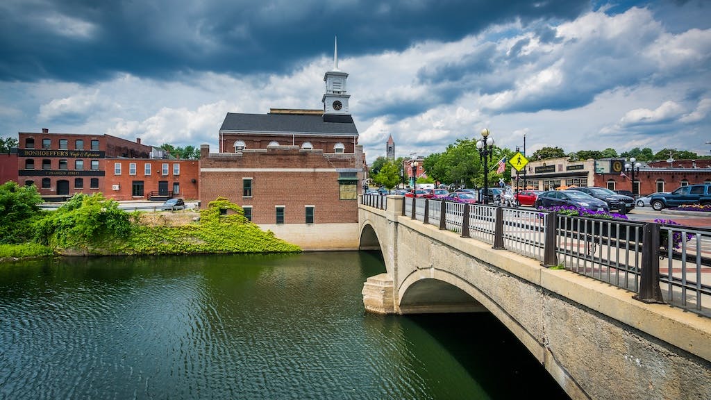 Bridge over river in Nashua, N.H.