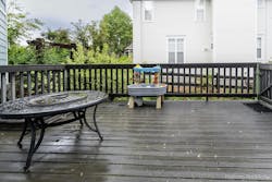 The side deck to our house is big enough for gatherings and other family activities, but comes up short against new homes The side deck to our house is big enough for gatherings and other family activities, but comes up short against new homes