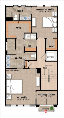 Second floor at Park Station Townhomes Second floor at Park Station Townhomes