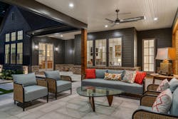 The clients expressed great interest in generous and comfortable outdoor living spaces and often stop there on their way from the garage. The clients expressed great interest in generous and comfortable outdoor living spaces and often stop there on their way from the garage.
