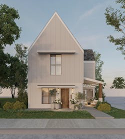 Front elevation of Zuri Gardens home Front elevation of Zuri Gardens home