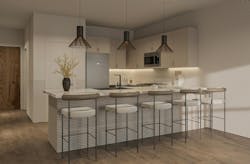 Rendering of Zuri Gardens kitchen Rendering of Zuri Gardens kitchen