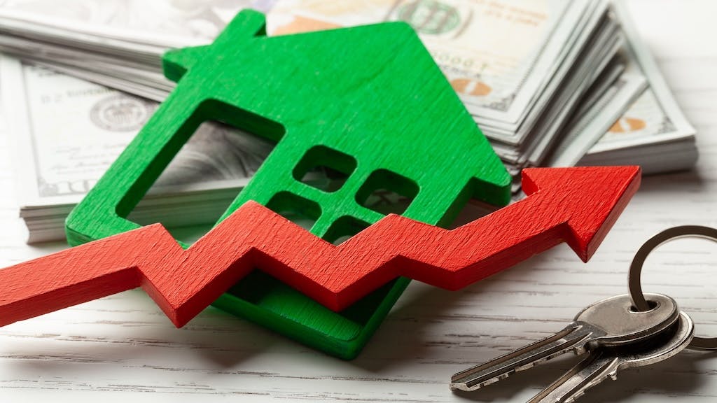 Concept of rising home prices