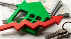 Concept of rising home prices Concept of rising home prices