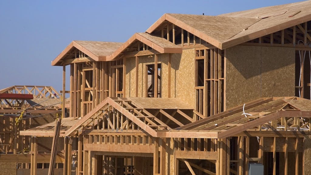 Single-family home under construction