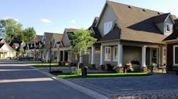 Row of newly constructed houses Row of newly constructed houses