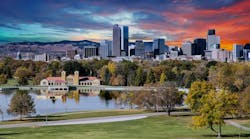 View of Denver skyline from City Park View of Denver skyline from City Park