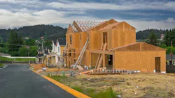 A single-family home under construction