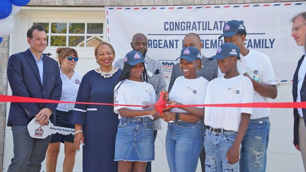 Hardemon family at ribbon cutting ceremony