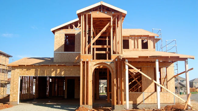 Single-family home under construction