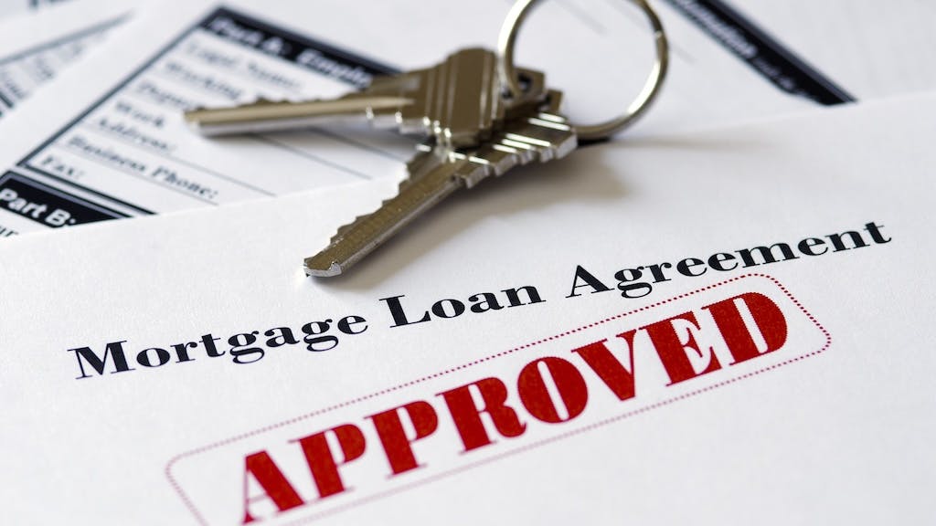 Mortgage loan agreement with a stamp of approval