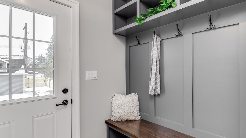 Entryway with built-in bench and storage
