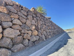 Rockery walls are a popular ftrend in desert communities where blending into the landscape is an aesthetic priority. Rockery walls are a popular ftrend in desert communities where blending into the landscape is an aesthetic priority.