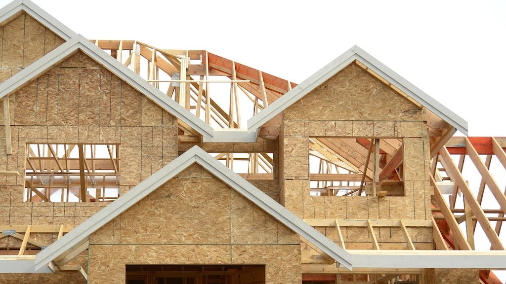 Single-family home under construction