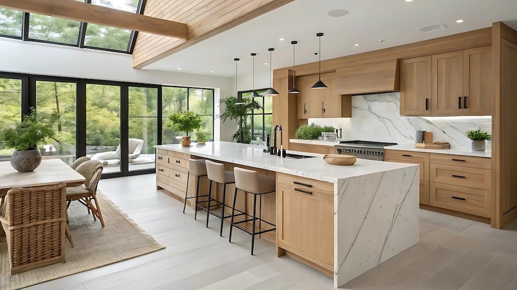 Organic modern kitchen with neutral color palette