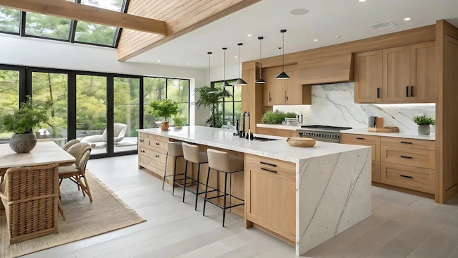 Organic modern kitchen with neutral color palette