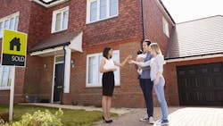 Young couple buys a home for the first time Young couple buys a home for the first time