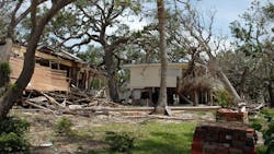 Homes damaged after natural disaster Homes damaged after natural disaster