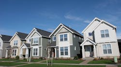 A row of new suburban homes A row of new suburban homes