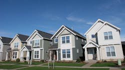 A row of new suburban homes A row of new suburban homes