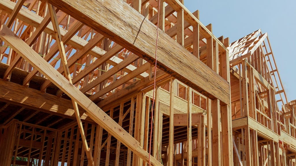 Single-family home under construction