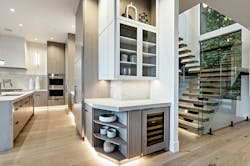 View showing hallway and stairs behind the kitchen View showing hallway and stairs behind the kitchen