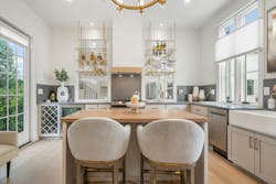 Giving up square footage doesn't necessarily mean giving up functional kitchen space. The kitchen in this micro home in Fayetteville, Ga. offers plenty of space for cooking and dining despite being only 212 square feet. Giving up square footage doesn't necessarily mean giving up functional kitchen space. The kitchen in this micro home in Fayetteville, Ga. offers plenty of space for cooking and dining despite being only 212 square feet.