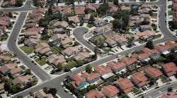 Aerial view of residential neighborhood Aerial view of residential neighborhood